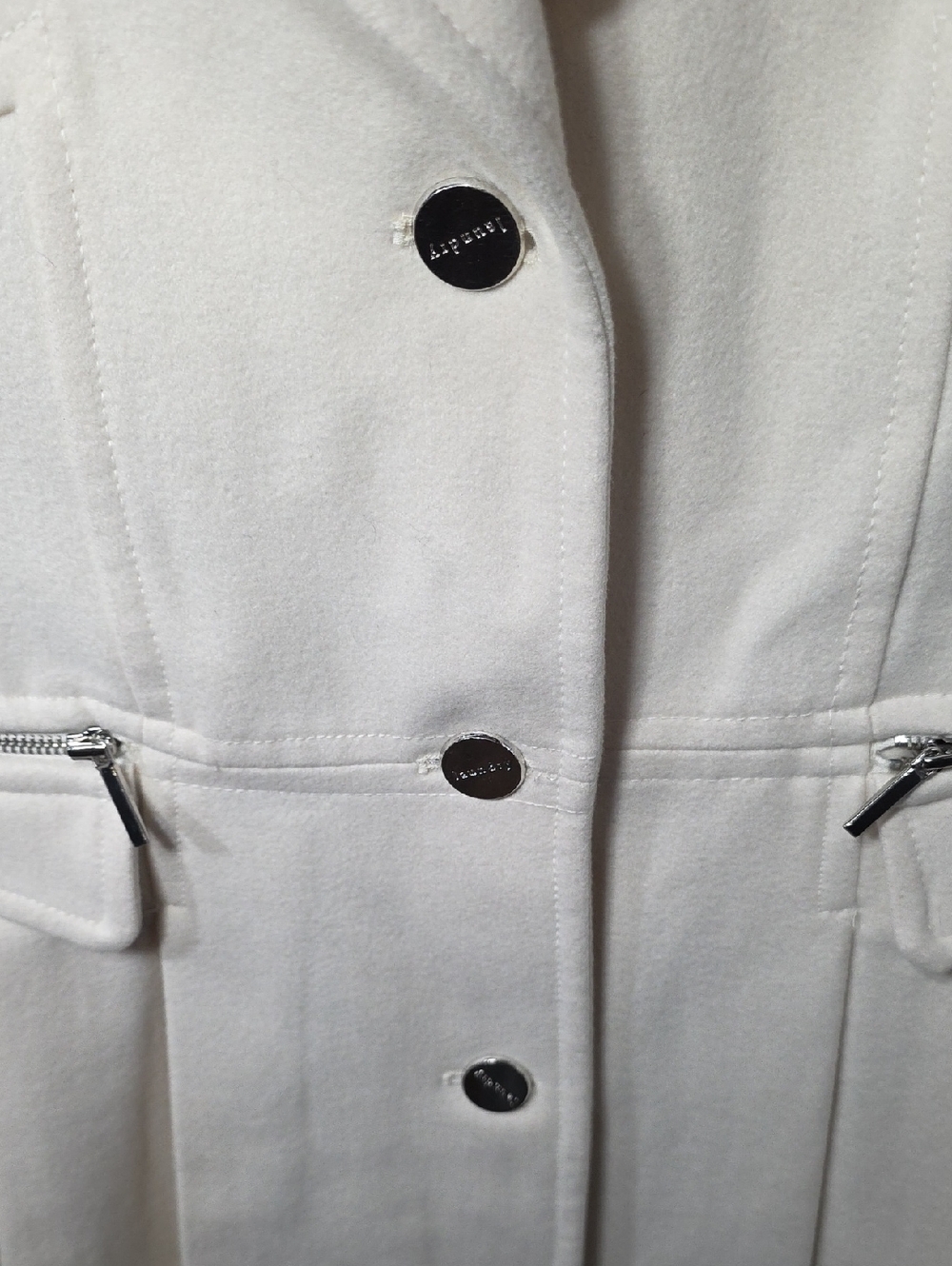 Laundry By Shelli Segal Cream Tailored Single-Breasted Blazer Coat - Picture 2 of 13